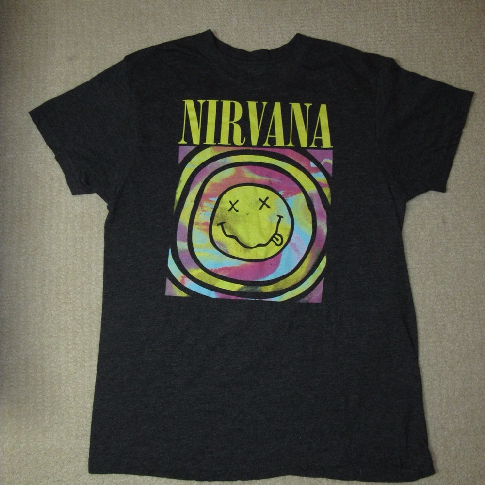 NIRVANA Black Tee with Multicolor Design